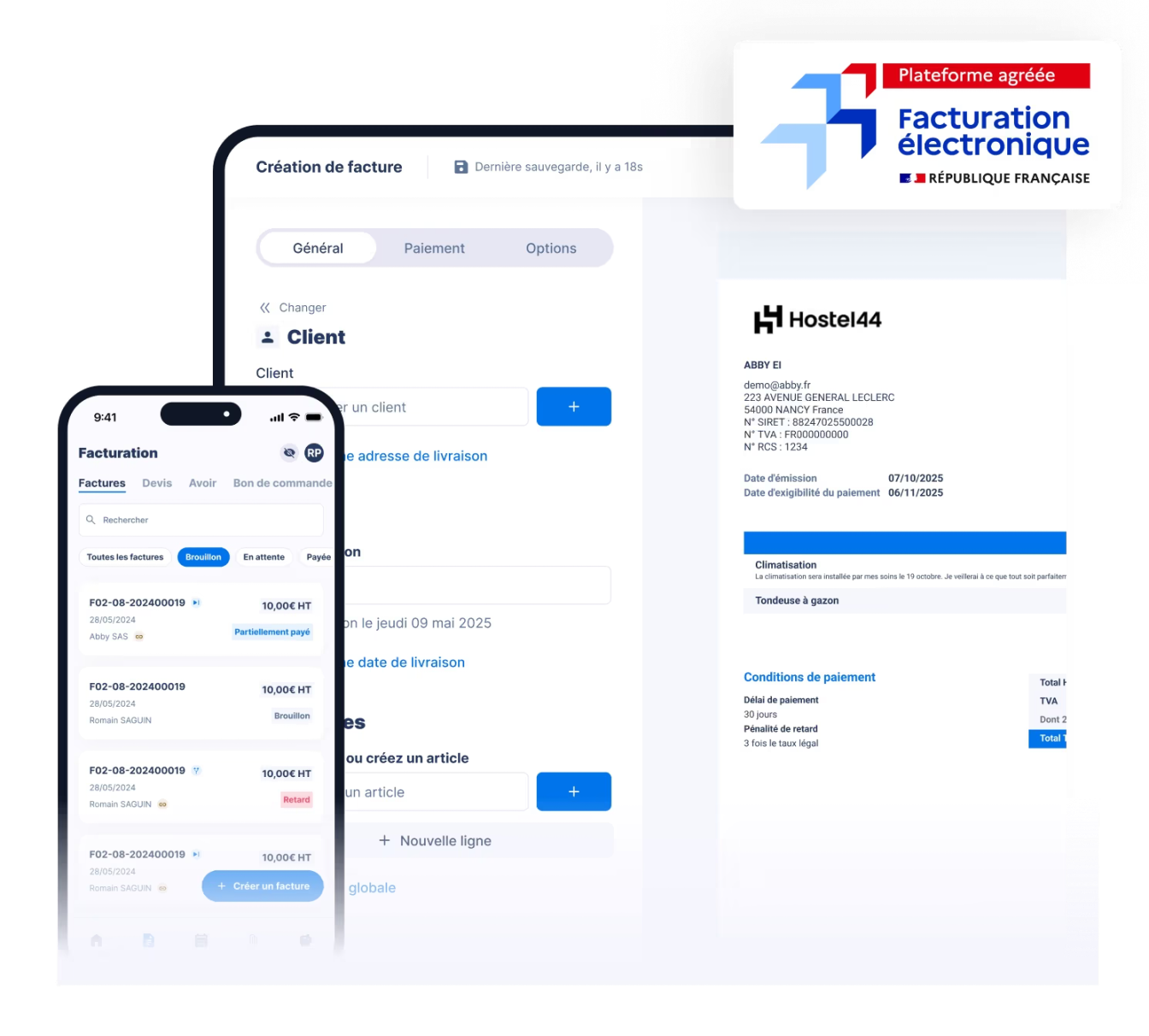 Capture d'écran de Abby — Invoice editor with mobile app and invoice preview